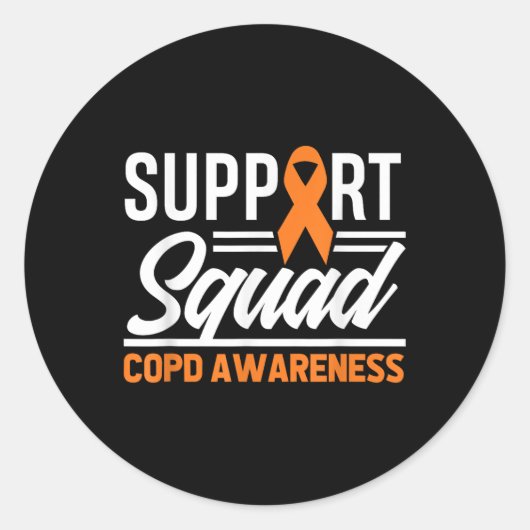 COPD Warrior Support Squad COPD Bewustzijn Ronde Sticker (Voorkant)