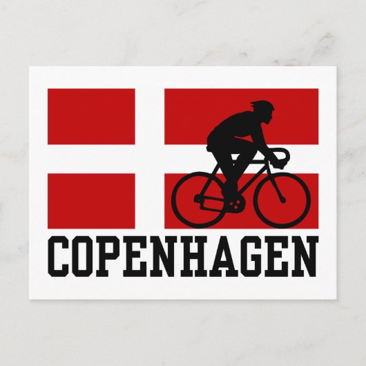 Copenhagen Cycling (mannelijk) Briefkaart (Voorkant)