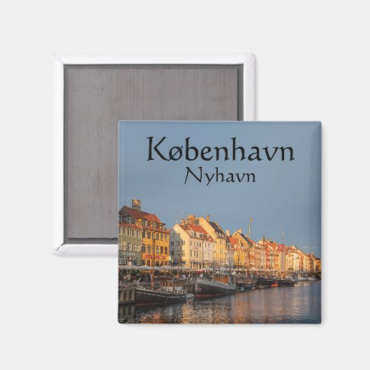 Copenhagen Denmark Souvenir Magneet (Voorkant / Achterkant)