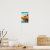 Copenhagen Denmark Travel Art Vintage Poster (Keuken)
