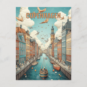 Copenhagen Denmark Travel Briefkaart
