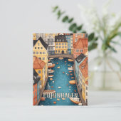 Copenhagen Denmark Travel Briefkaart (Staand voorkant)
