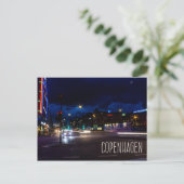 Copenhague Danemark ville la nuit carte postale (Debout devant)