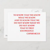 COPERNICUS-citaat Briefkaart (Voorkant / Achterkant)