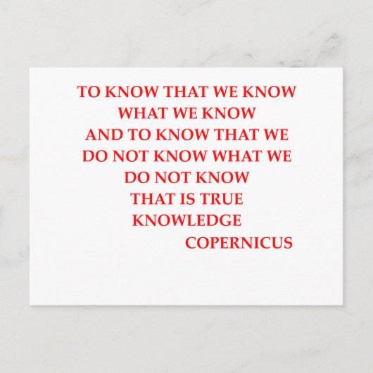 COPERNICUS-citaat Briefkaart (Voorkant)