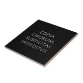 Copia ciborum subtilitas impeditur tegeltje (Zijkant)