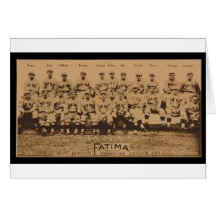 Copie 1913 de carte de tabac des Red Sox de Boston