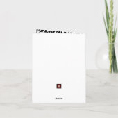 Copie 4" de zèbre" carte pour notes de Merci de la (Dos)