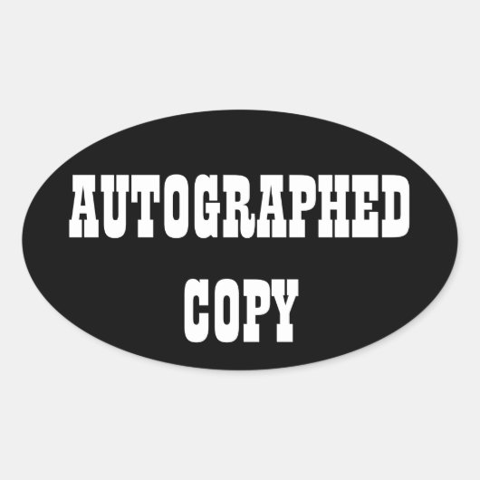 Copie autographiée - Stickers ovale (#10) (Devant)