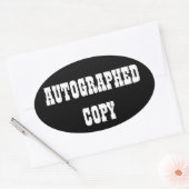 Copie autographiée - Stickers ovale (#10) (Enveloppe)