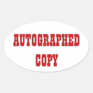 Copie autographiée - Stickers ovale (#4)