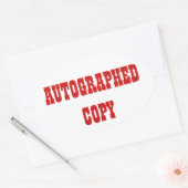 Copie autographiée - Stickers ovale (#4) (Enveloppe)