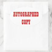 Copie autographiée - Stickers ovale (#4) (Sac)