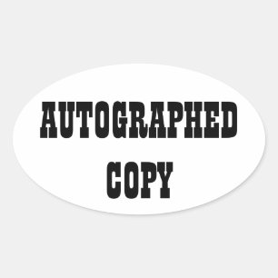 Copie autographiée - Stickers ovale (#9)