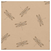 Copie Brown de libellule du tissu | de motif de (Fermer)