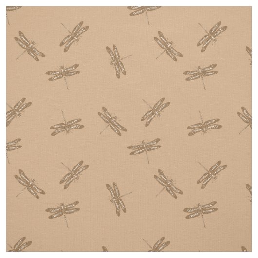 Copie Brown de libellule du tissu | de motif de (Échantillon)