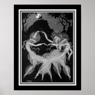 Copie CA 1922 d'art déco "de folie de lune"