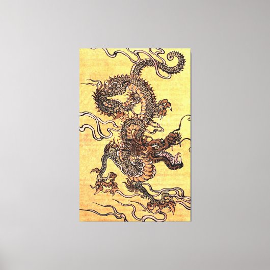 Copie chinoise vintage de toile de dragon (Recto)