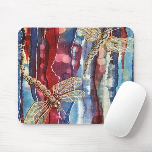 Copie d'art, libellules, tapis de souris (Avec souris)