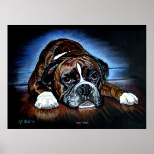 Copie de chien de boxeur, affiche