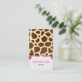 Copie de girafe et carte de visite rose (Debout devant)