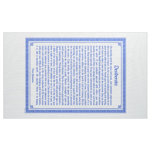 Copie de tissu de desiderata, tenture, 3x5 pi (Yard)