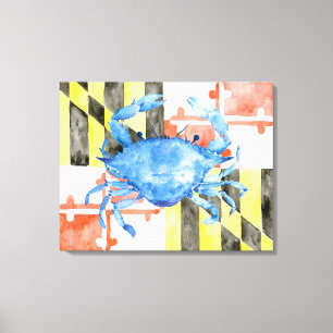 Copie de toile de crabe bleu de drapeau du