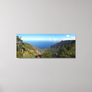Copie de toile de panorama de vallée de Kalalau