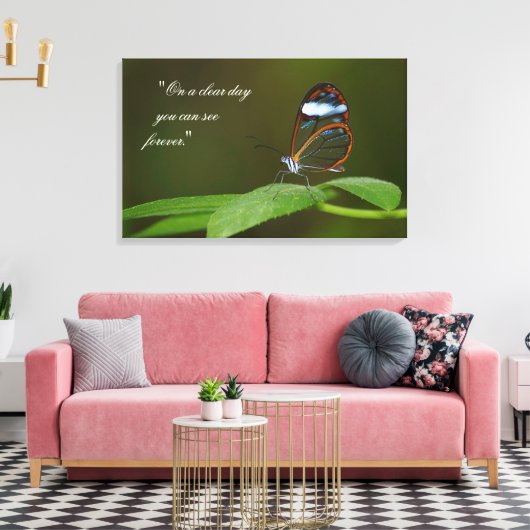 Copie de toile de papillon de Glasswing "temps (Insitu(Salon))