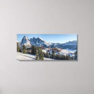 Copie de toile de paysage d'hiver d'Alpe di Siusi
