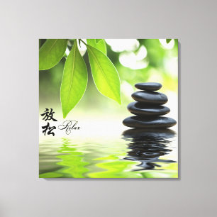 Copie de toile de zen avec les caractères chinois