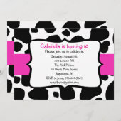 Copie de vache et invitation noires de ruban de (Devant / Derrière)