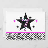 Copie de zèbre : 7ème Invitations de fête (Dos)