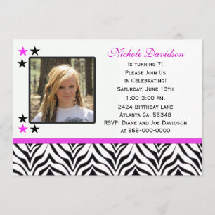 Copie de zèbre : 7ème Invitations de fête