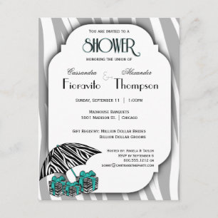 Copie de zèbre et invitation de douche d'accent de