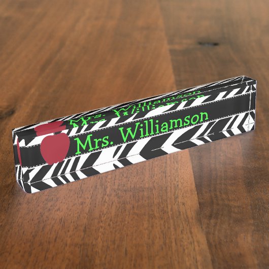 Copie de zèbre et plaque d'identification d'Apple (Taille)