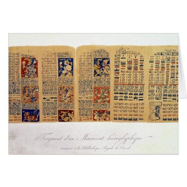 Copie d'un fragment du codex de Dresde (Devant horizontal)