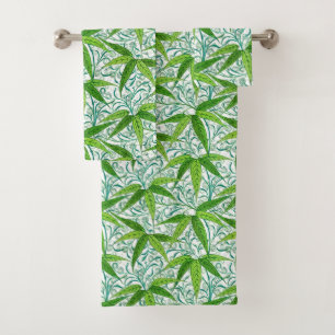 Copie en bambou, vert et blanc de William Morris