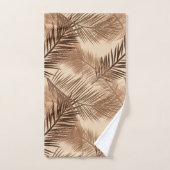 Copie en feuille de palmier, brun foncé, Tan et (Serviette à main)