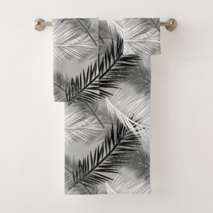Copie en feuille de palmier, gris/gris, noir et