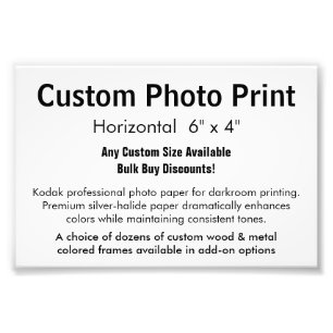 Copie faite sur commande de photo - 6" horizontal