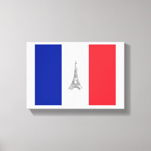 Copie française de toile de drapeau de Tour Eiffel