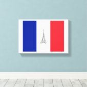 Copie française de toile de drapeau de Tour Eiffel (Insitu (Plancher de Bois))