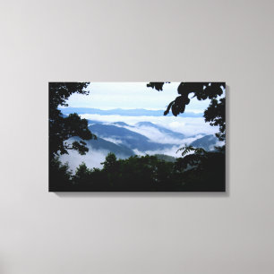 Copie fumeuse de toile de montagnes
