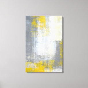 Copie grise et jaune "à la mode" de toile d'art