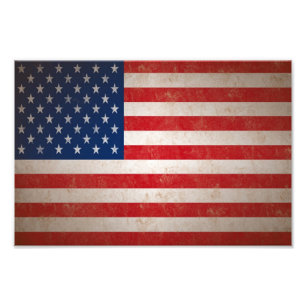 Copie grunge vintage de photo de drapeau américai