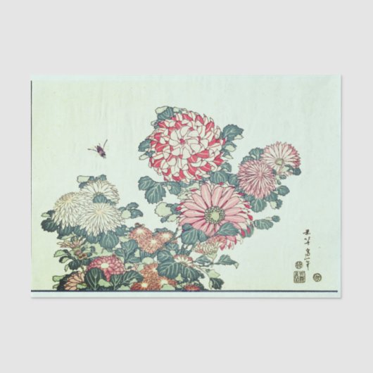 COPIE JAPONAISE de FLEUR AVEC le papier de soie de (Recto)