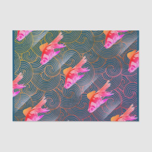 COPIE JAPONAISE de papier de soie de soie de KOI (Recto)