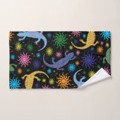 Copie multicolore de lézards de Gecko partout (Serviette à main)