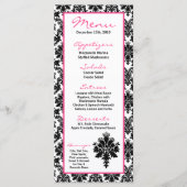 Copie noire de dentelle de damassé de 25 de menu (Devant)